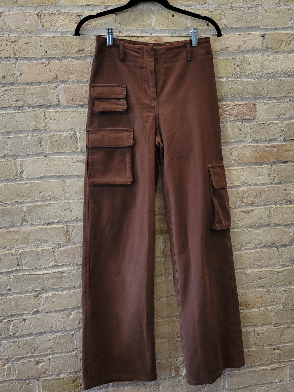 Wilfred Wide-Leg Cargo Pants in Chocolate Brown